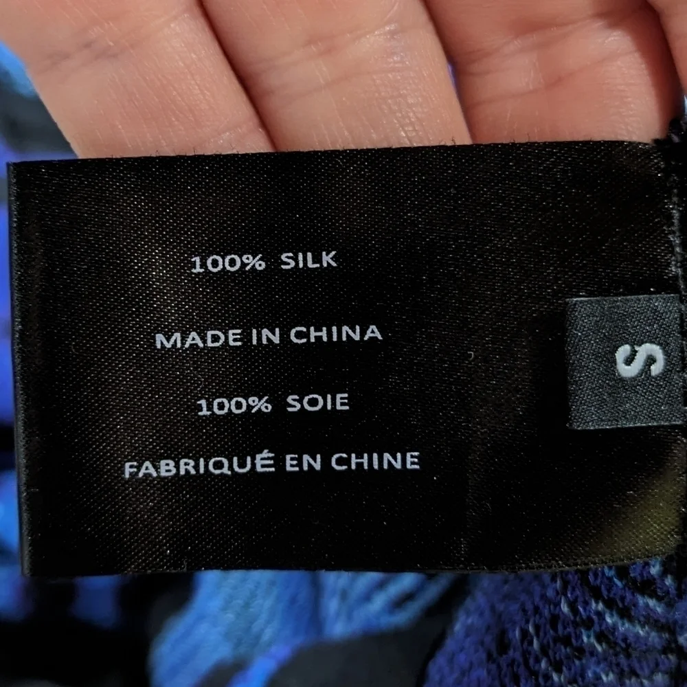 Proenza Schouler Re Edition black blue silk sweater S - Picture 12 of 12